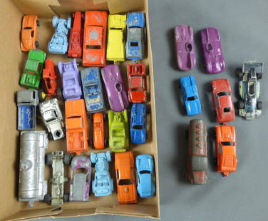 Lot of Vintage Die-Cast Toy Cars-TootsieToy Midget: Group of Vintage Die-Cast Cars-Tootsie Toy, Midget , Hot Wheels, etc... COndition: Used, some might be as found