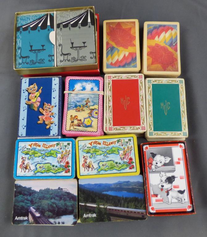 Lot of Vintage Playing Cards- Amtrack, Blackstone (1 of 5)