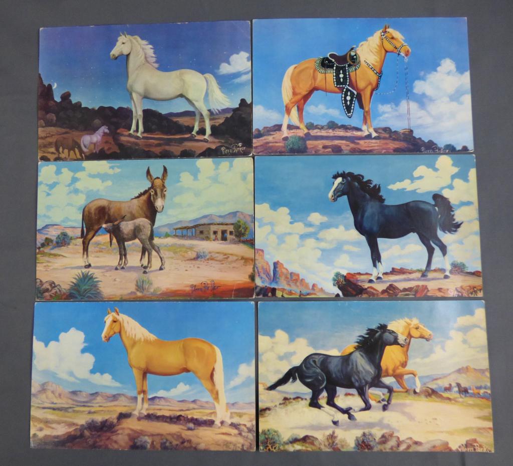 Vern Parker Oversized Horse Postcards. Lot of 6 (1 of 2)