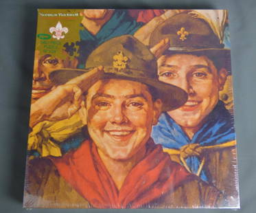 Boy Scouts Jigsaw Puzze- Norman Rockwell: Boy Scouts of America Jigsaw Puzzle by Norman Rockwell. Made by Jaymar. Condition: New, sealed