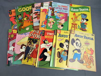 Silver Age Gold Key Comic Books Disney, Andy Panda: Lot of 20 Vintage Gold Key Comic Books. Condition: VF