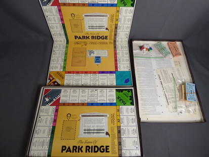 Park Ridge Monopoly Wheeler Dealer Board Game 2: Illinois, Park Ridge Monopoly by Wheeler-Dealer. Lot of 2 Board Games. Condition: Good, one is missing clear top cover