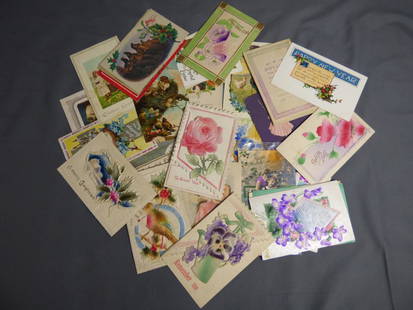 Antique Easter, Holiday & Greetings Post Cards: Lot of Antique Easter, Christmas and Greetings Post Cards from early 1900's. Condition: Mostly used