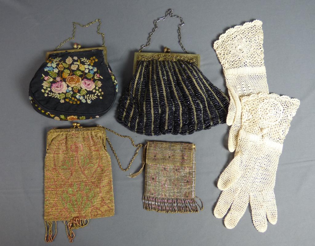 Antique Mesh, Beaded & Embroidered Vanity Bags (1 of 9)