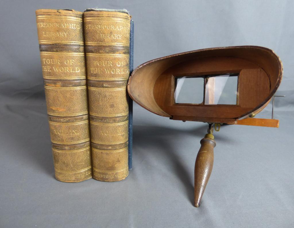 Antique Stereoscope w/ Collection of Stereo Cards (1 of 8)