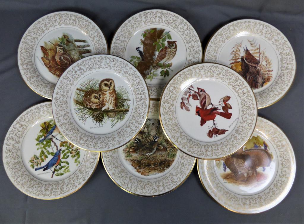 Don Whitlatch LE Nature Portraits Plates- Groham: Set of 8 Gorham China 1972 Don Whitlatch Limited Edition Nature Portraits of America Plates. Condition: Good