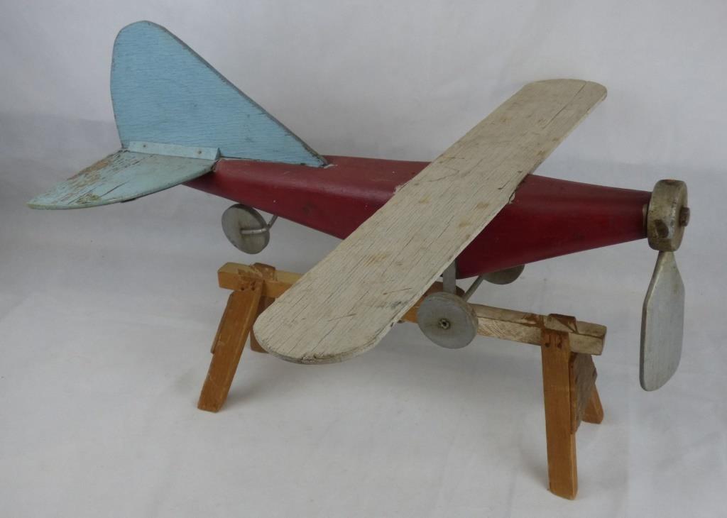 Vintage Wooden Weather Vane Airplane (1 of 3)