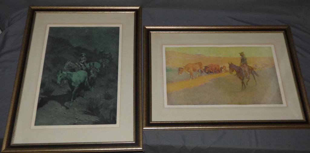 Frederic Remington 2 Early Western Framed Prints (1 of 5)