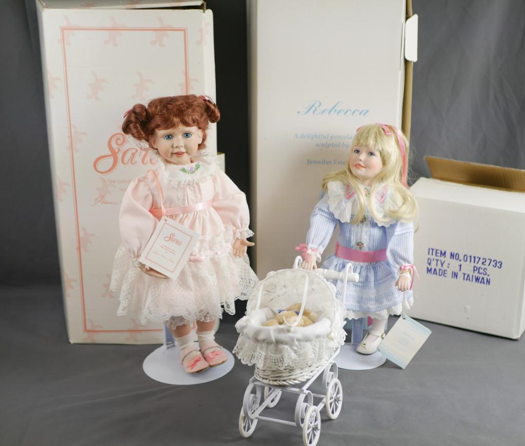 Two Fine Porcelain Collector Dolls (1 of 8)