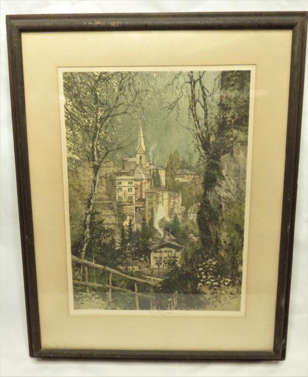 Kasimir Luigi "Bad Gastein"  Hand Signed Etching (1 of 3)