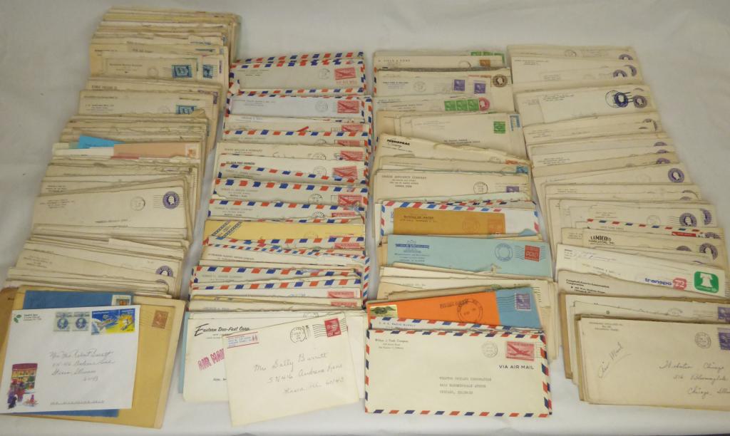 Large Lot of Vintage US Postal Covers w/ Stamps (1 of 9)