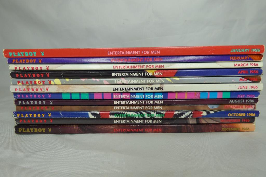 Playboy Adult Magazine 1986 Complete Year 12 Issue (1 of 3)