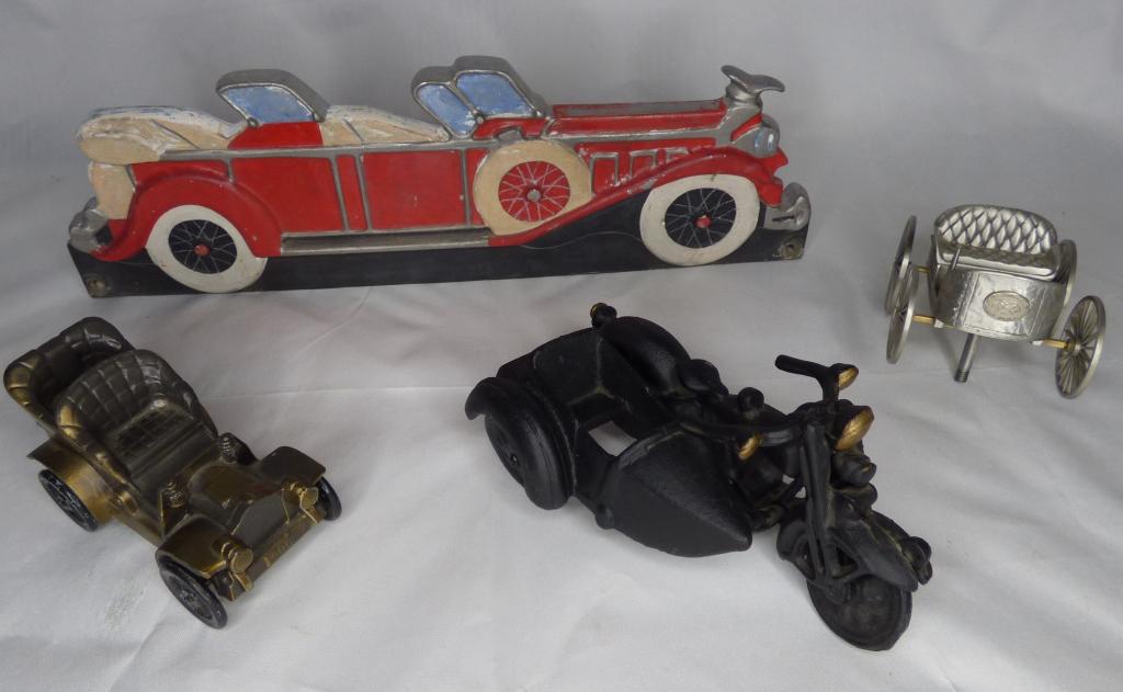 Vintage Cast Iron & Metal Antique Cars & Motorcycl (1 of 7)