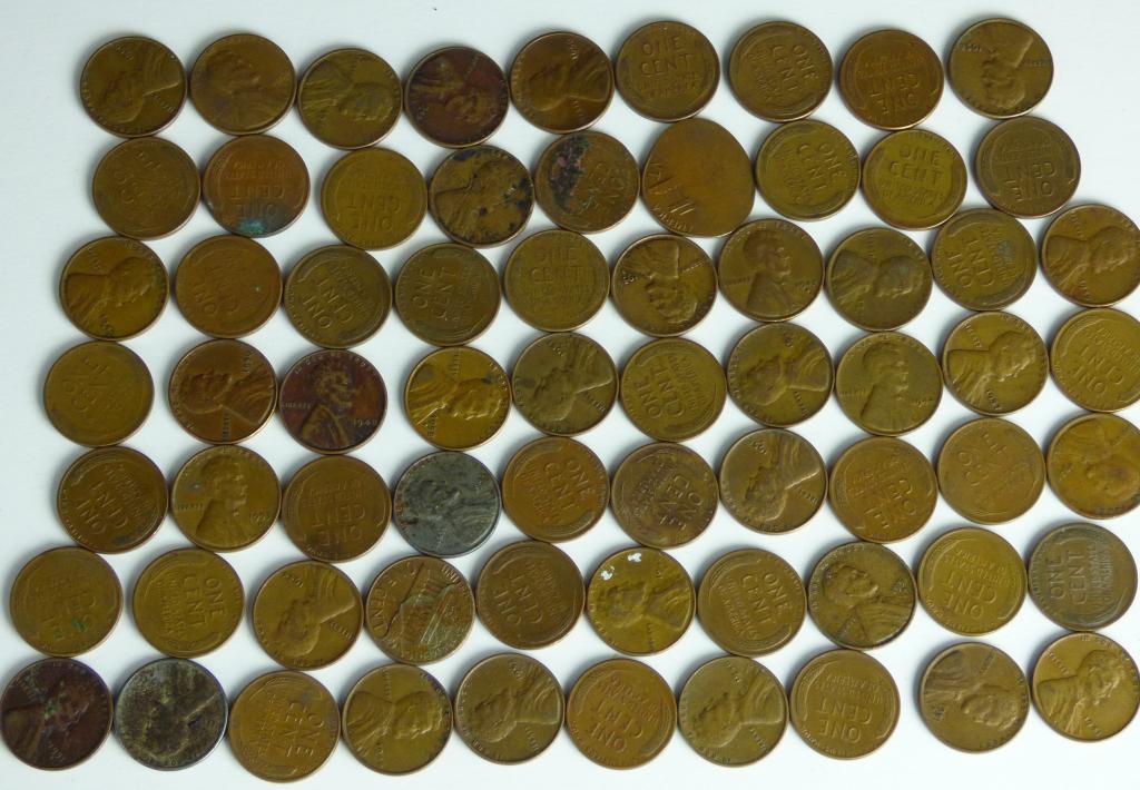 Unsearched Wheat Pennies One Cent US Coins (1 of 4)