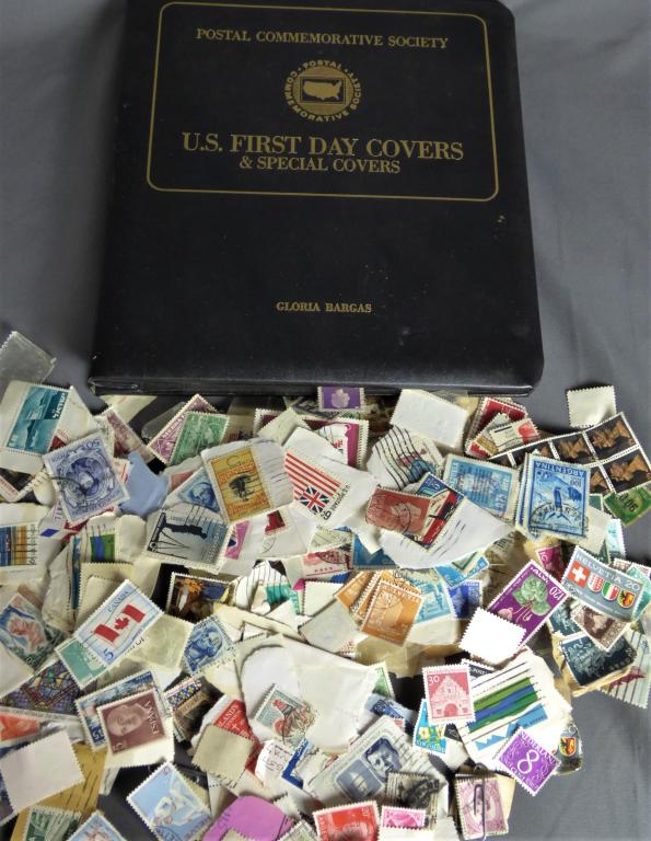 First Day Covers Binder & Lot of World Stamps (1 of 5)