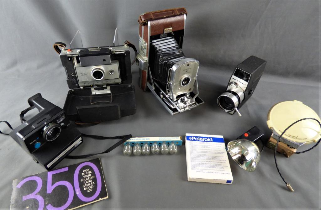 Vintage Polaroid Cameras and Bell & Howell Movie C (1 of 8)