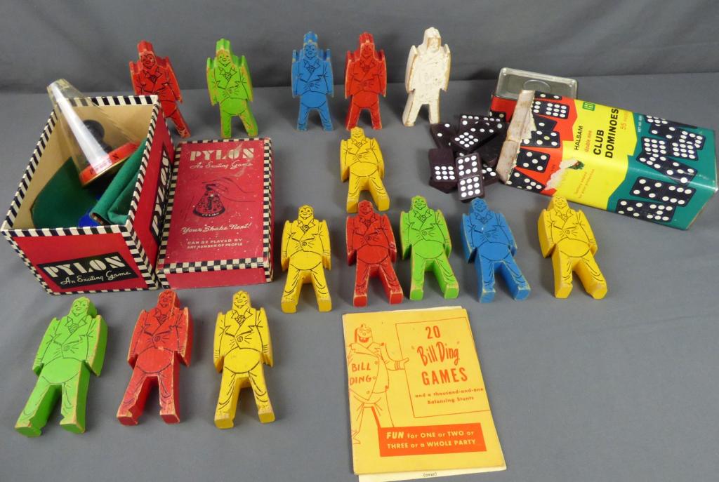 Vintage Games- Bill Ding, Pylon, Club Dominoes (1 of 5)