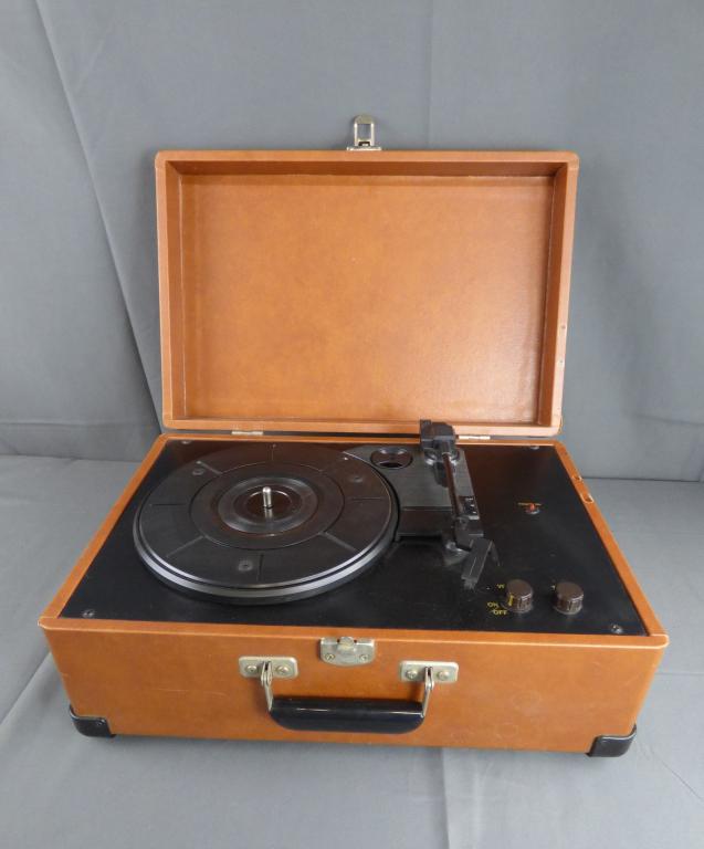 Crosley Portable Record Player: Crosley Portable Record Player. CR-49. Condition: Appears to be in good overall condition. No cable, untested