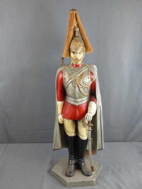 London Guardsman Cast Fireplace Tool Set: Vintage London Guardsman Cast Aluminum Fireplace Tool Set. Measures 30" tall. Condition: Good