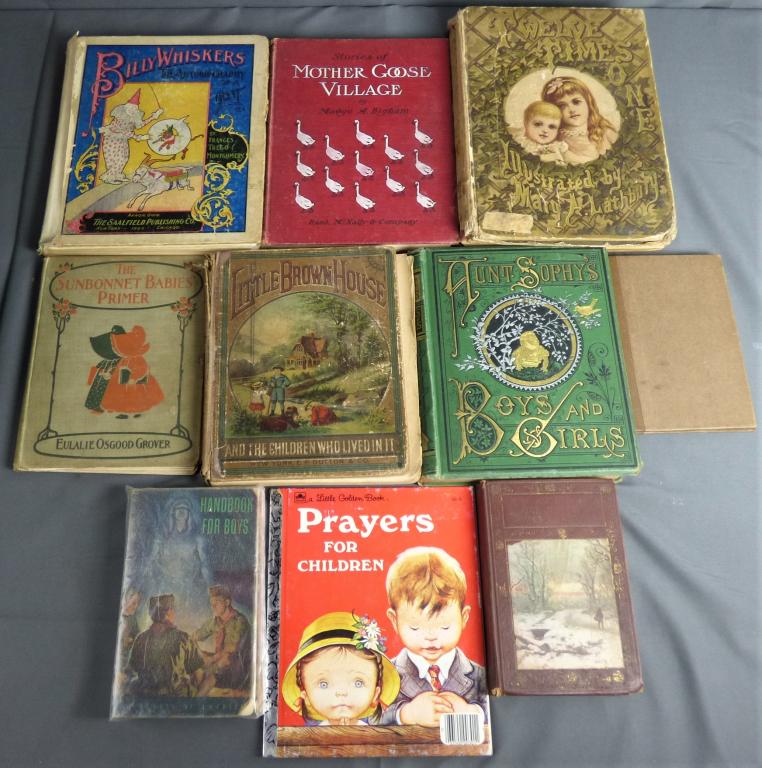 Antique & Vintage Children Books- Mother Goose: Group of Antique and Vintage Children Books. Condition: Fair to Good