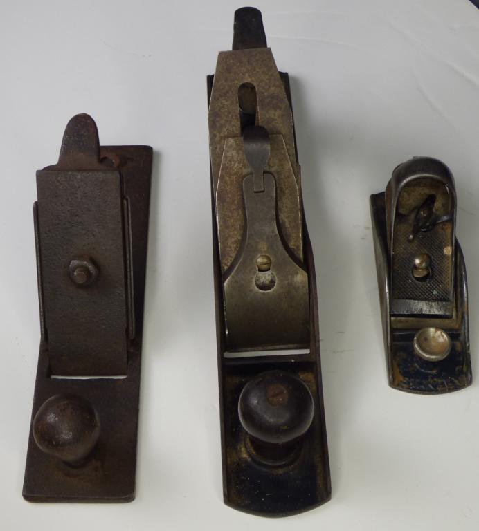 Lot of 3 Antique Metal Hand Planes- Stanley (1 of 18)