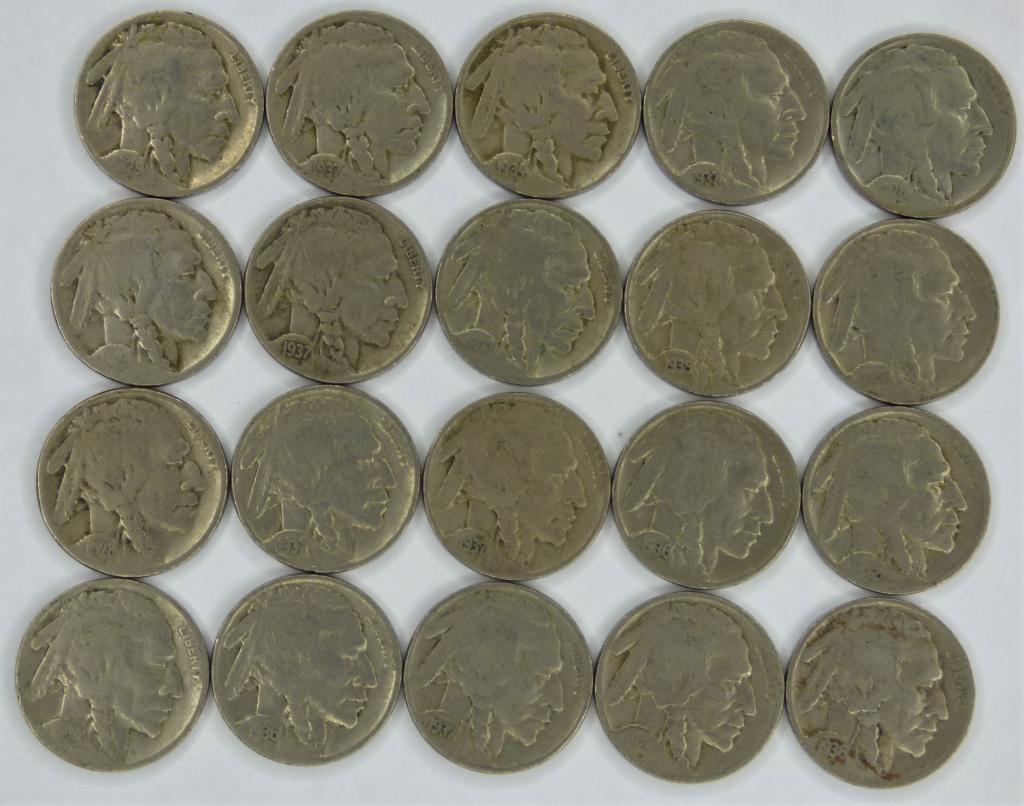 20 Buffalo Nickel US Coins (1 of 6)