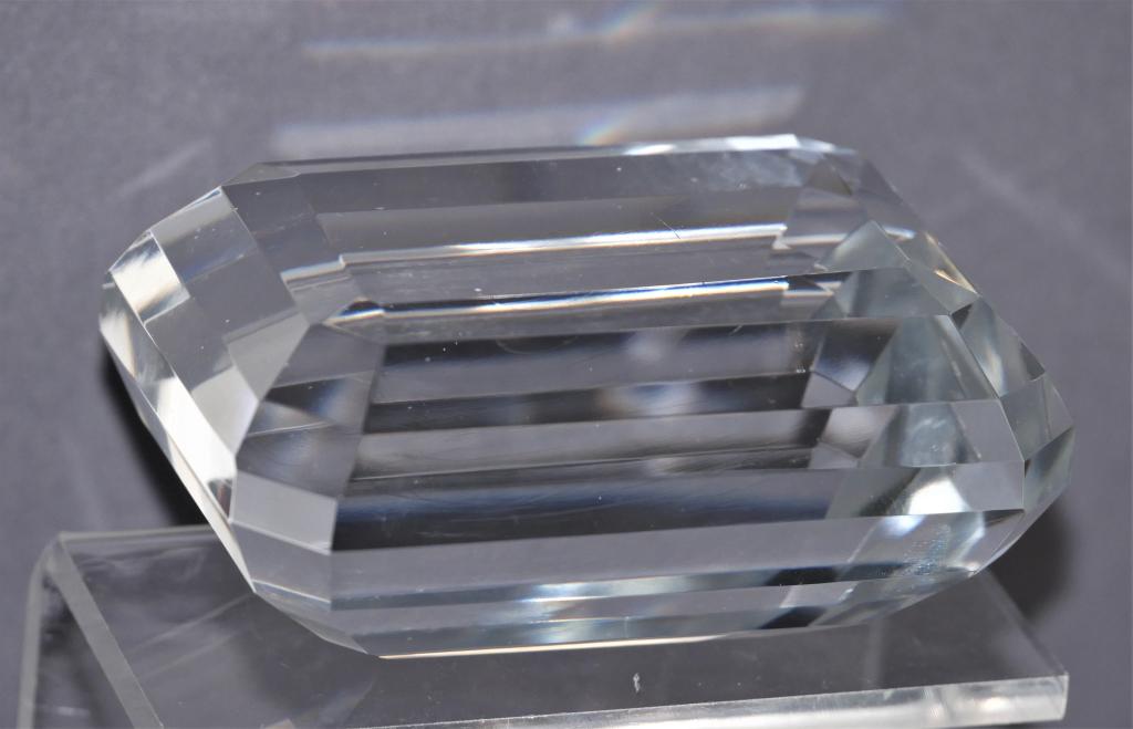 Tiffany & Co Emerald Cut Clear Crystal Paperweight (1 of 5)