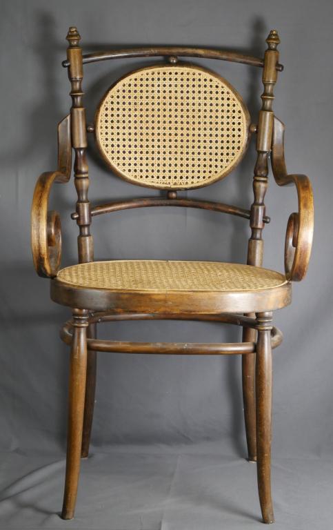 Salvatore Leone for Thonet Bentwood Cane Armchair: Salvatore Leone for Thonet Bentwood Cane Armchair. Made in Italy. Condition: Good, normal wear