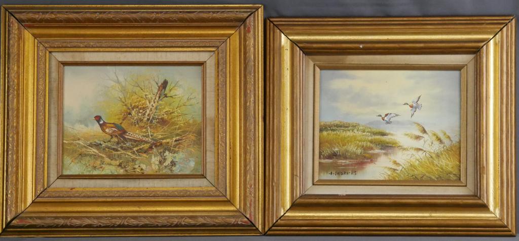 Two Wildlife Oil Paintings- Pheasant & Ducks (1 of 5)