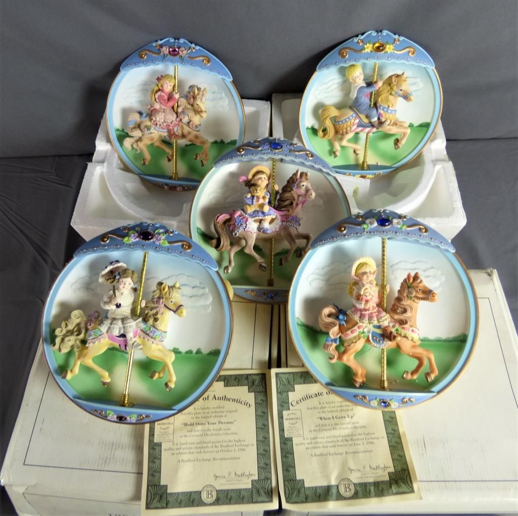 Carousel Daydreams Collection Plates Bradford Exch (1 of 2)