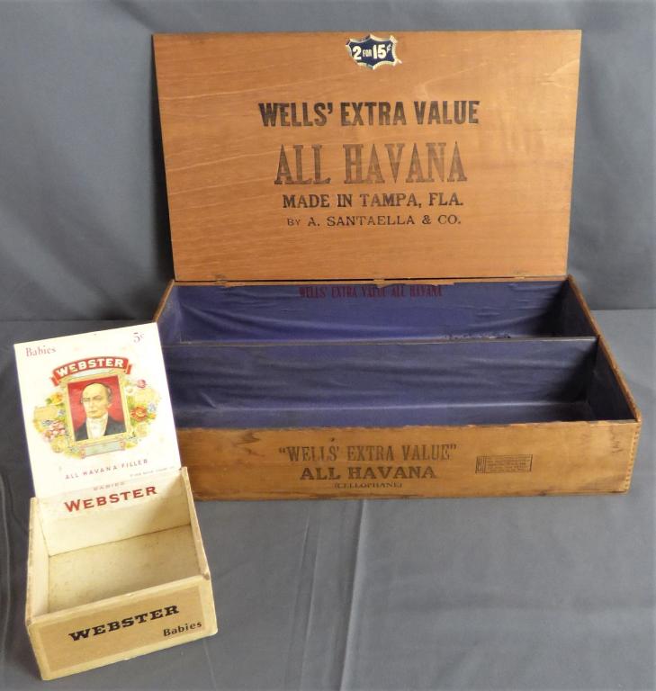 Wells' Extra Value All Havana Cigar Box/ Display (1 of 5)