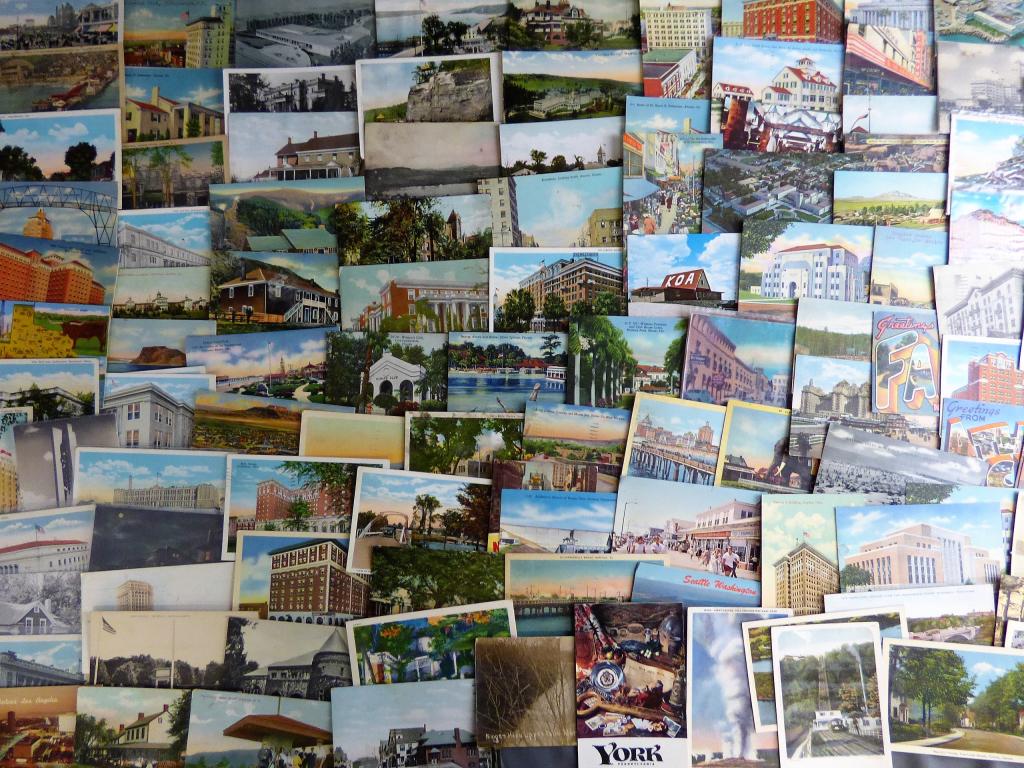 Collection of Antique Postcards- Travel, Places (1 of 3)