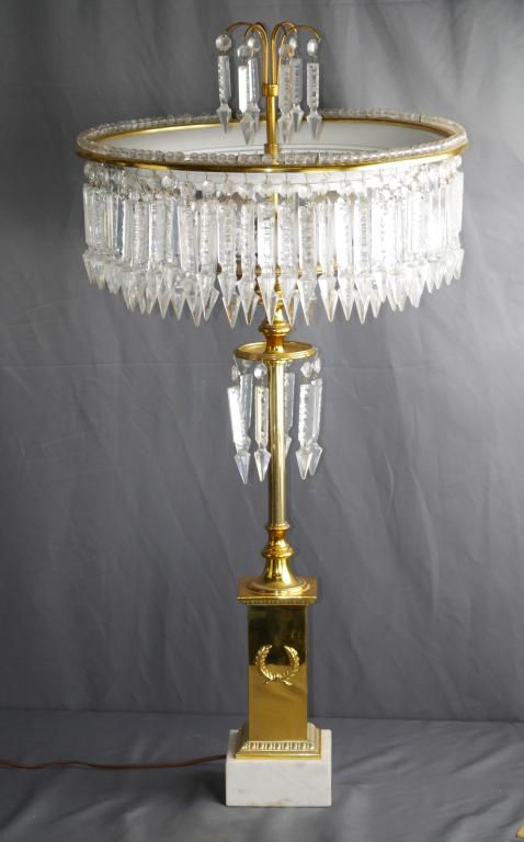 Hollywood Regency Table Lamp w/ Austrian Crystals (1 of 6)