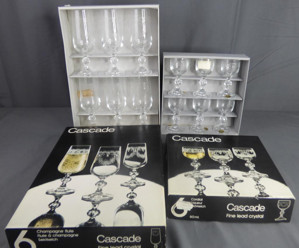 Bohemia Cascade Fine Lead Crestal Flutes Cordial (1 of 8)