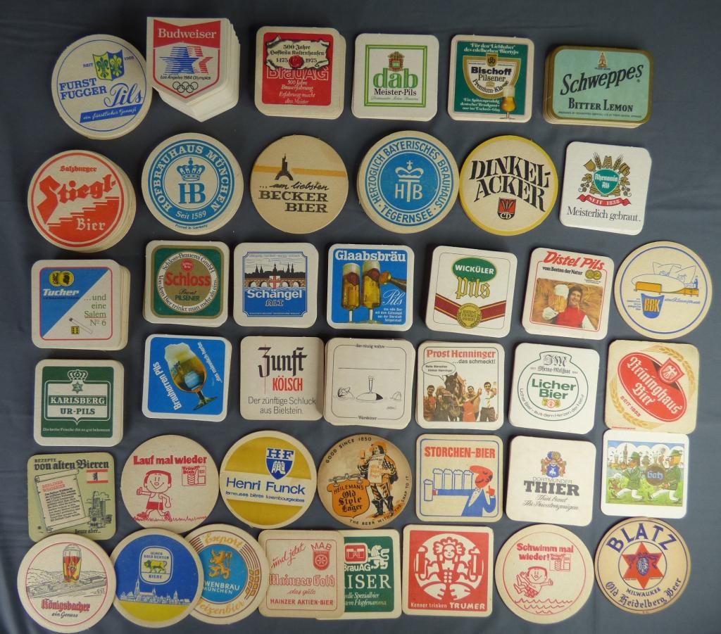 Large Lot of Vintage Beer Coasters (1 of 6)