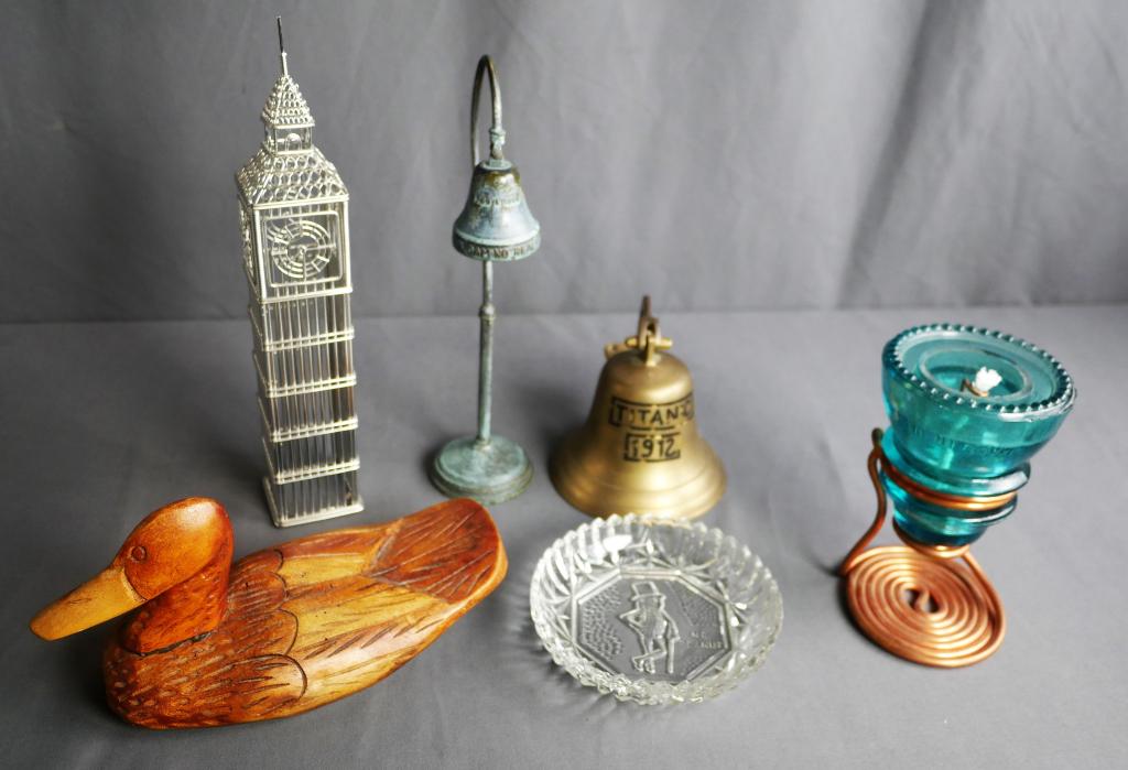 Titanic Bel, Carved Duck Decoy, Mr. Peanuts Tray (1 of 11)
