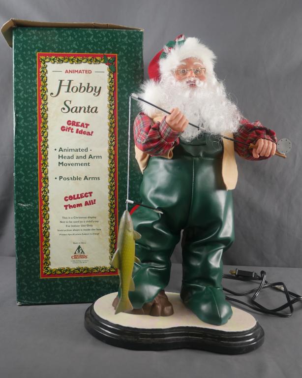 Animated Hobby Santa Claus Figurine- Fisherman (1 of 5)