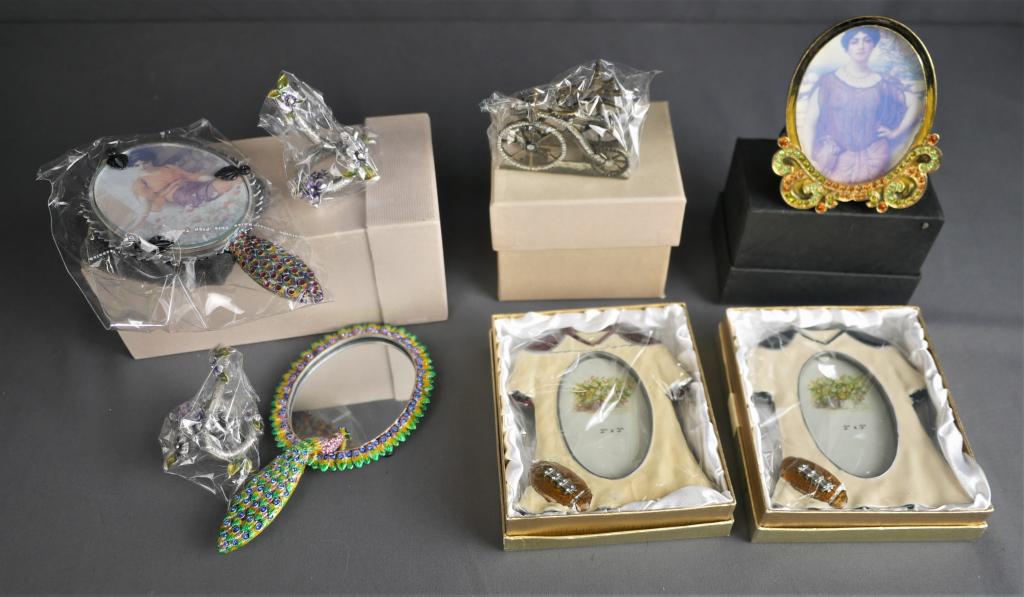 Group of Figural Photo Frames- Enamel, Rhinestones (1 of 7)