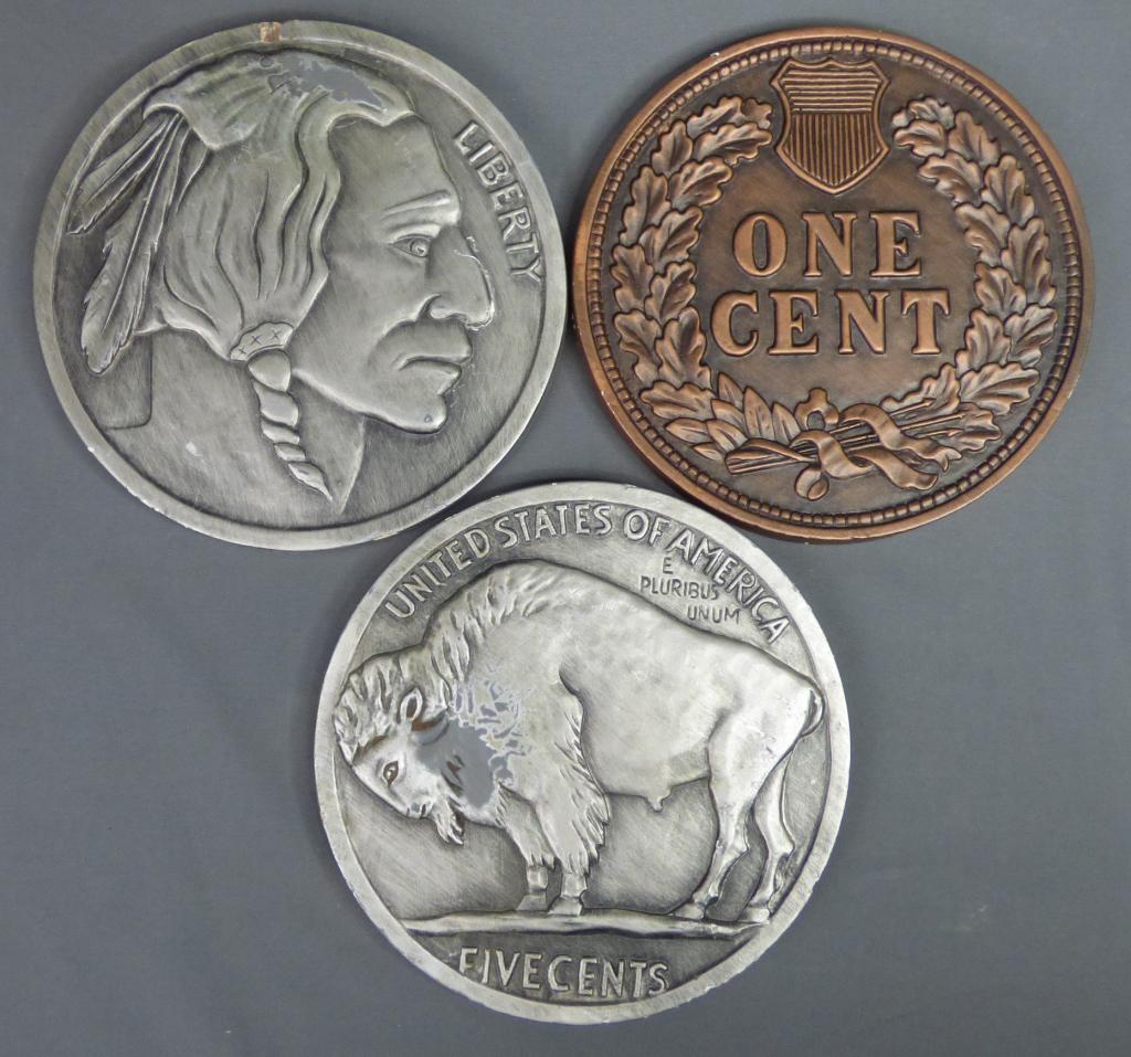 Large Novelty Coins Wall Decor 1968 Modern Art Co (1 of 5)