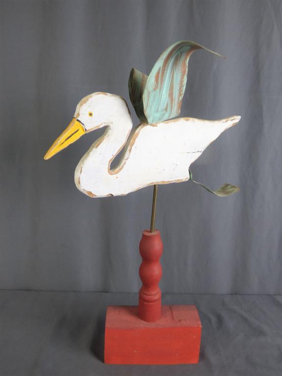 Ottie David Vance Wooden Crane Bird Sculpture (1 of 5)