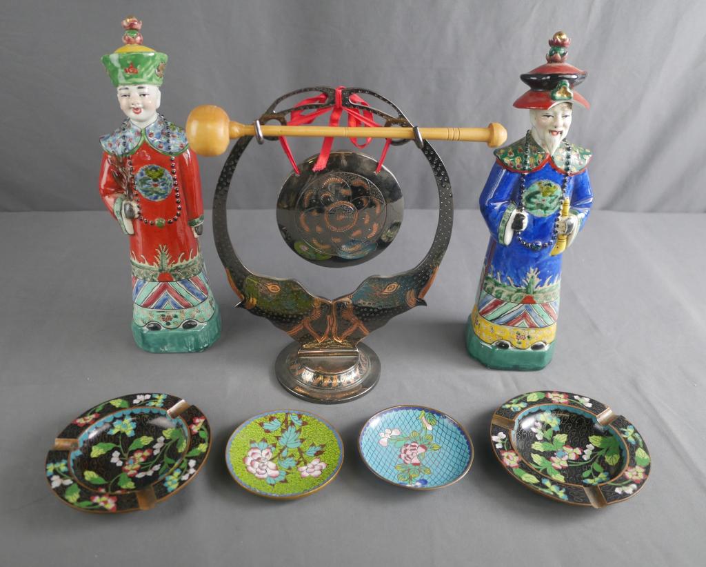 Chinese Oriental Figurines, Chau Gong & Trays (1 of 7)