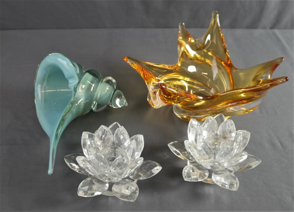 MCM Chalet Amber Art Glass Bowl, Murano Ashtray (1 of 8)