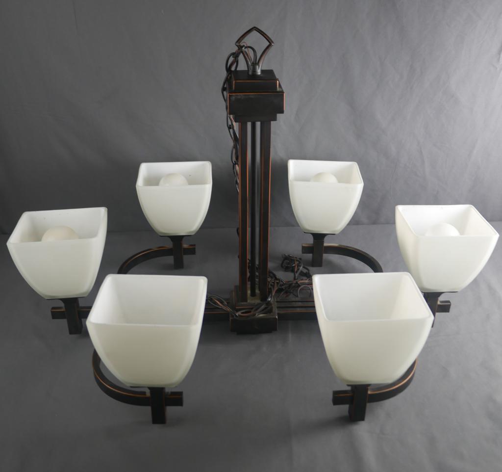 Six Light Modern Chandelier Ceiling Fixture (1 of 10)