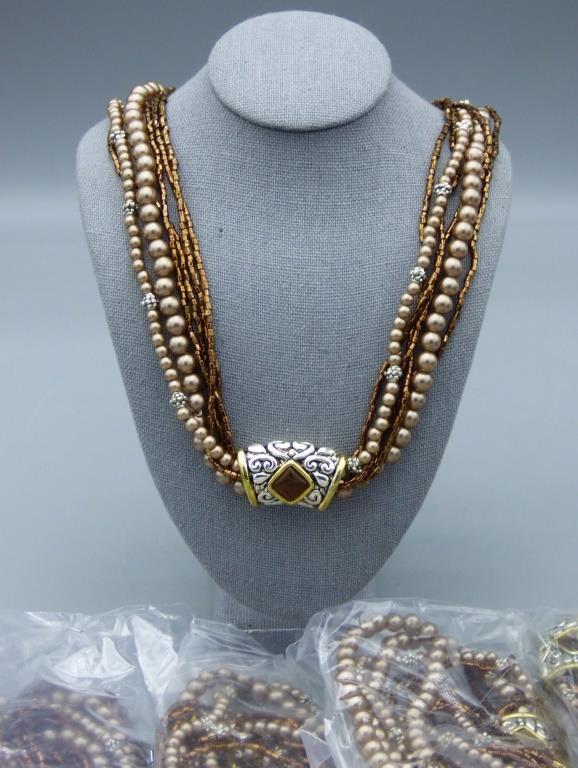 Lot of 5. Beaded Necklace w/ Massive Center Piece (1 of 4)