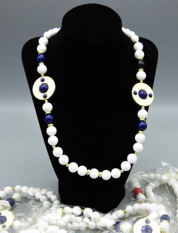 Large Beads Necklace Enamel Insert Lot of 5 New (1 of 4)