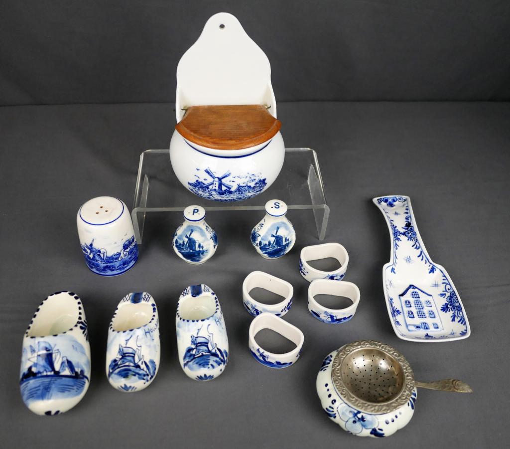 Delft Blue Holland Windmill Pottery Assortment (1 of 11)