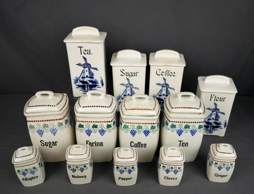 Antique German Kitchen Spice Canister Set (1 of 9)