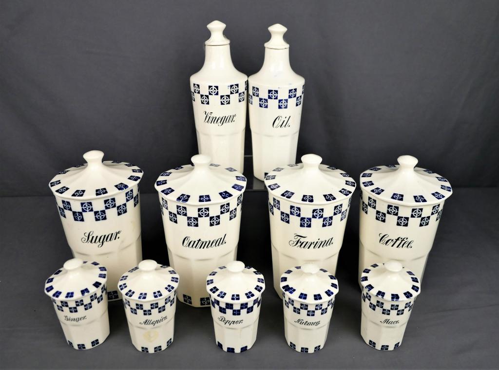 Antique German G.M.T. & Bro Kitchen Canister Set (1 of 9)