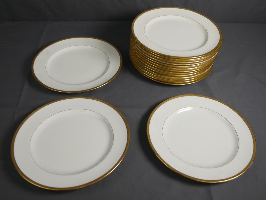 Minton Dinner Plates for Gilman Collamore Gold Rim (1 of 4)