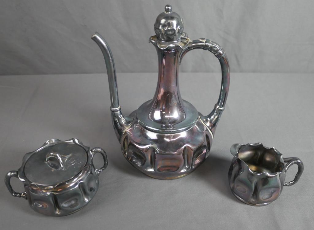 Art Nouveau Silverplated Coffeepot Set Pairpoint (1 of 6)